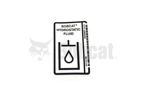 bobcat mini excavator decal 6565990|Hydraulic Oil Decal .